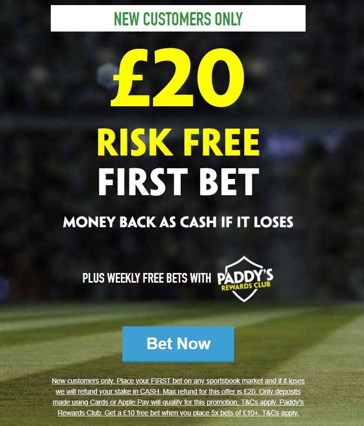 Paddy Power 10 Free Bet